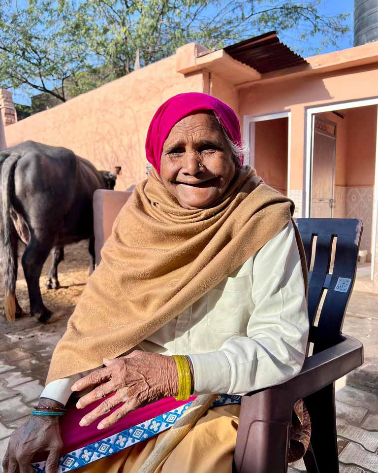 Shanti, who relies on Baba's Feed Project